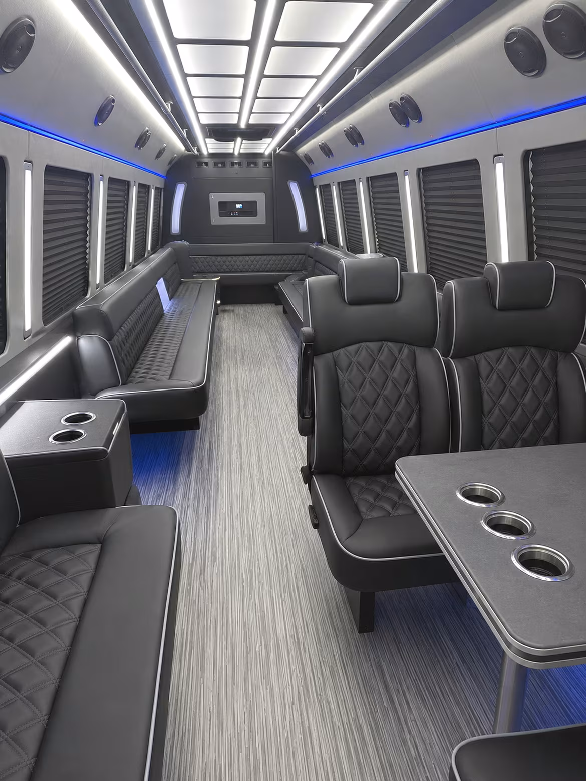 memphis 25 passenger party bus inside