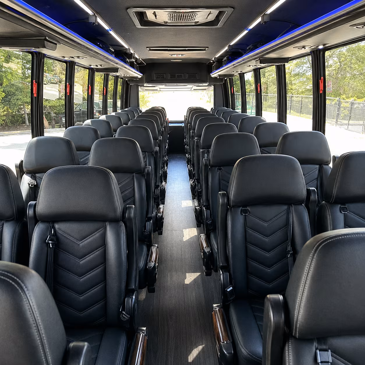 memphis 28 passenger minibus interior