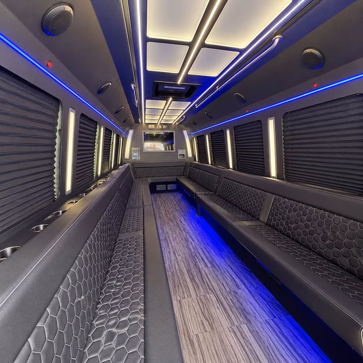 memphis 30 passenger party bus interior