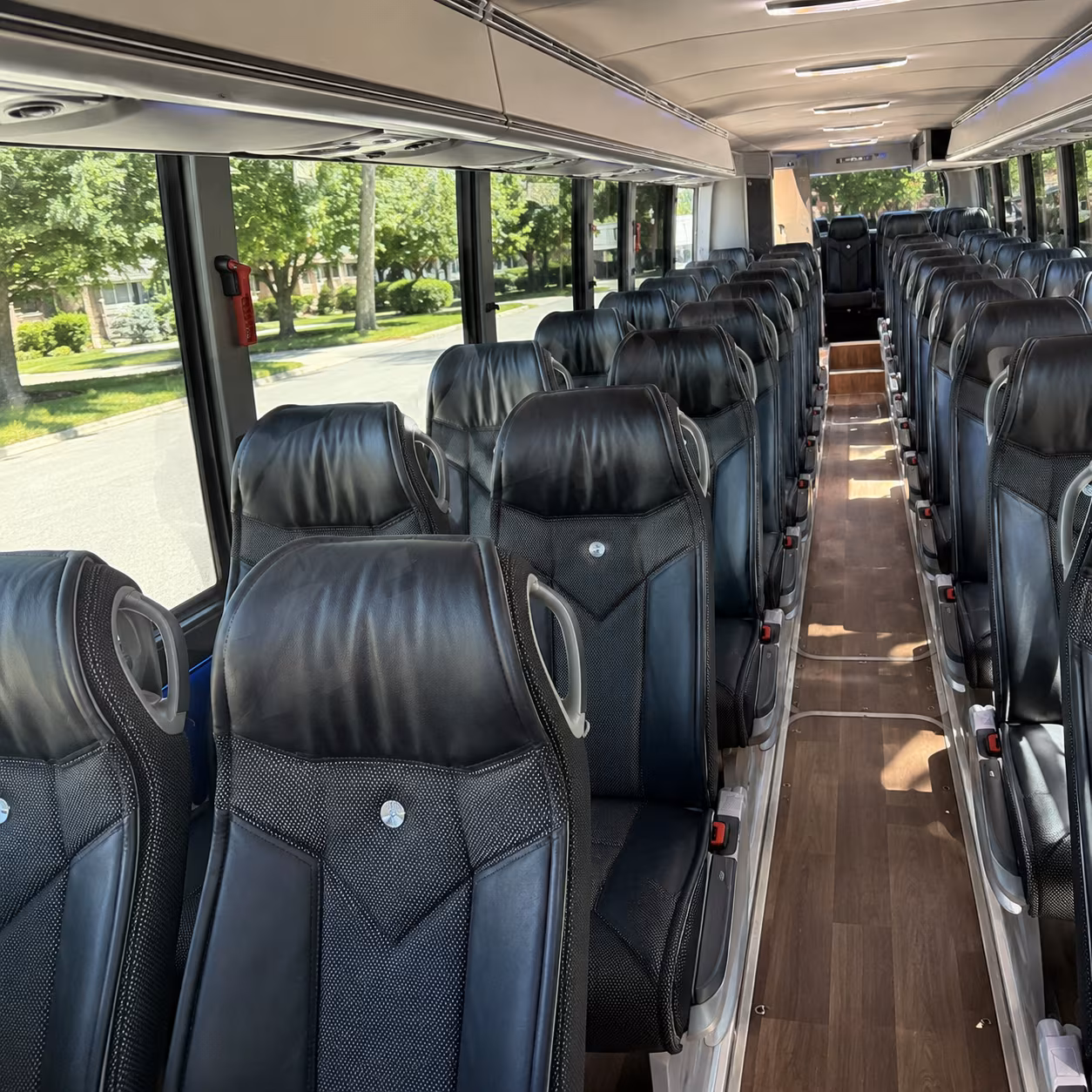 memphis 40 passenger charter bus inside