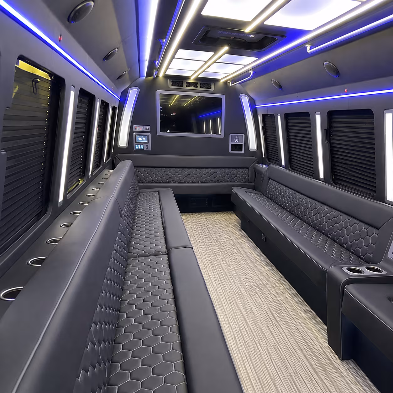 memphis 40 passenger party bus inside
