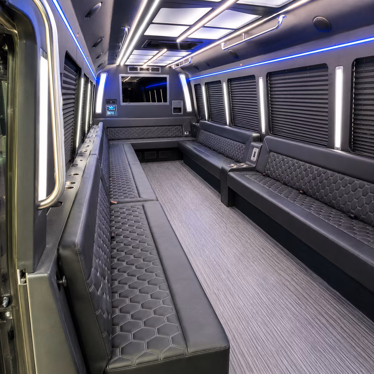 memphis 40 passenger party bus interior