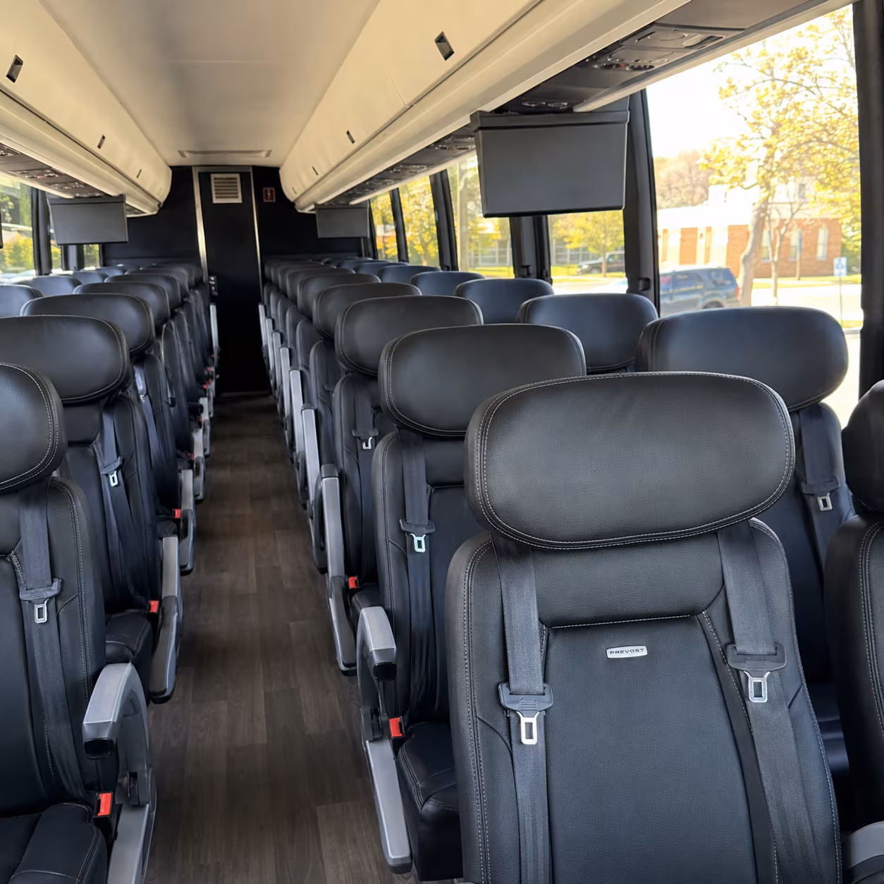 memphis 45 passenger charter bus inside