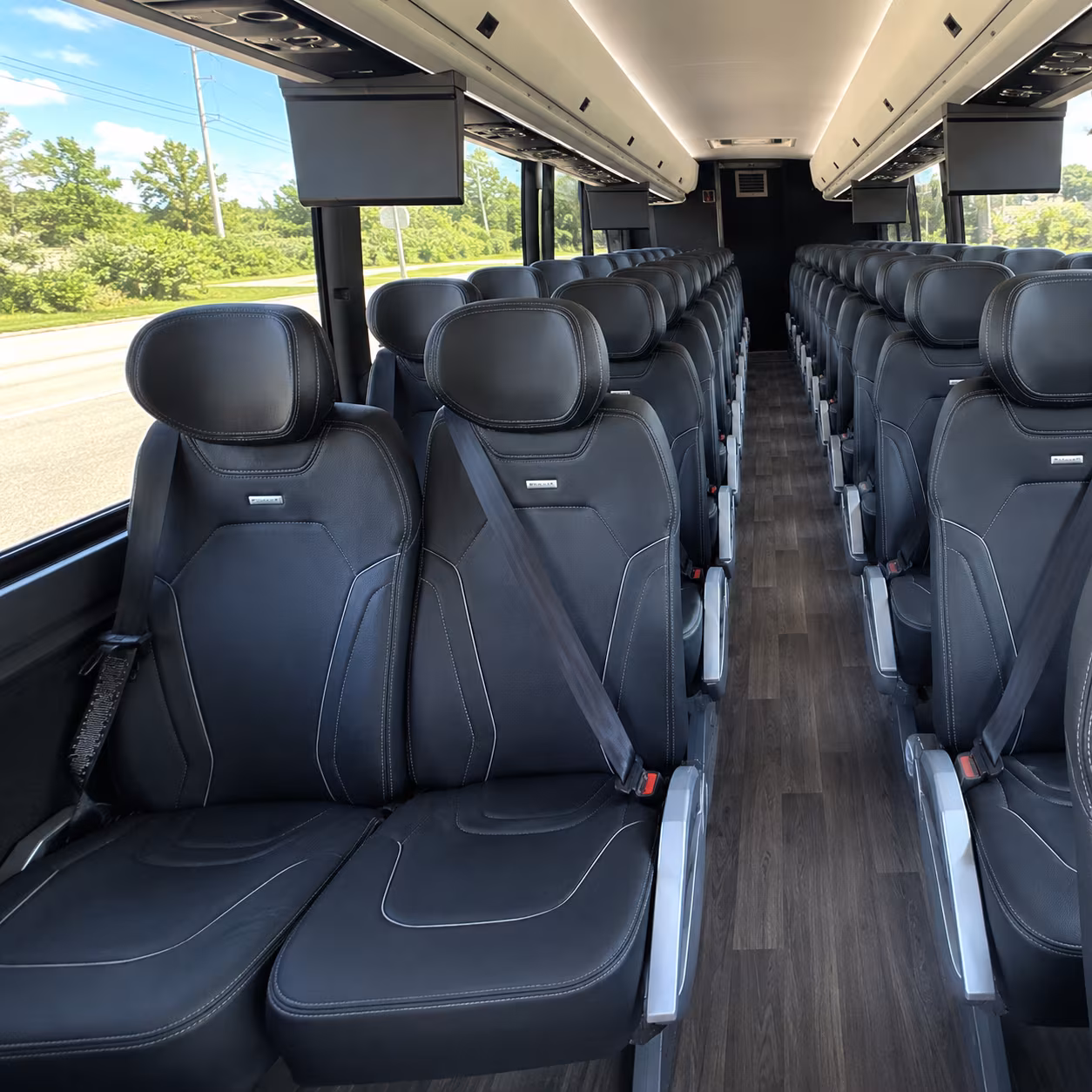 memphis 47 passenger charter bus inside