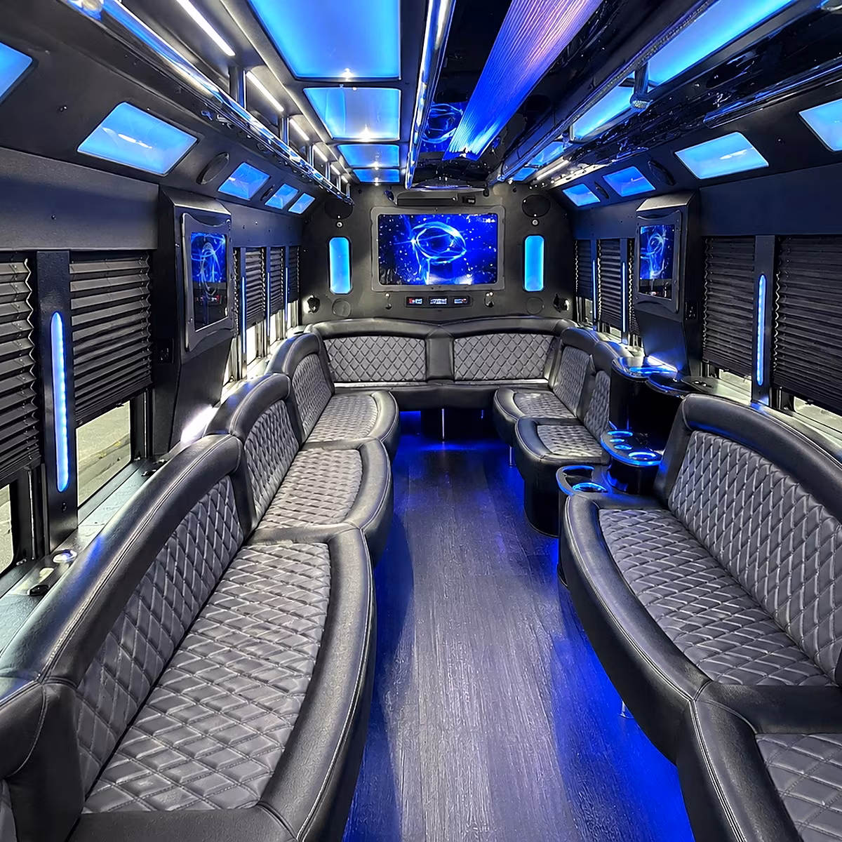 memphis 50 passenger party bus interior